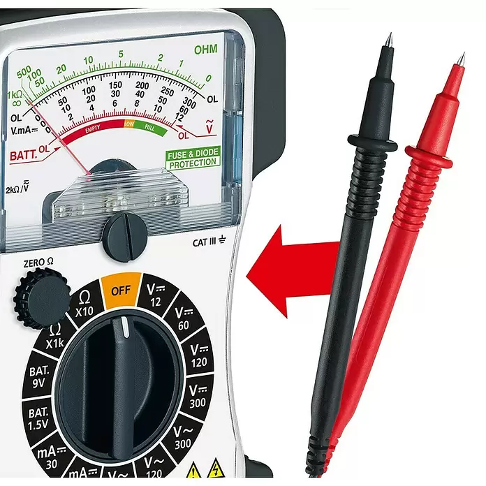 Laserliner Analog-Multimeter Home - 12 V - 300 V - Detailaufnahme