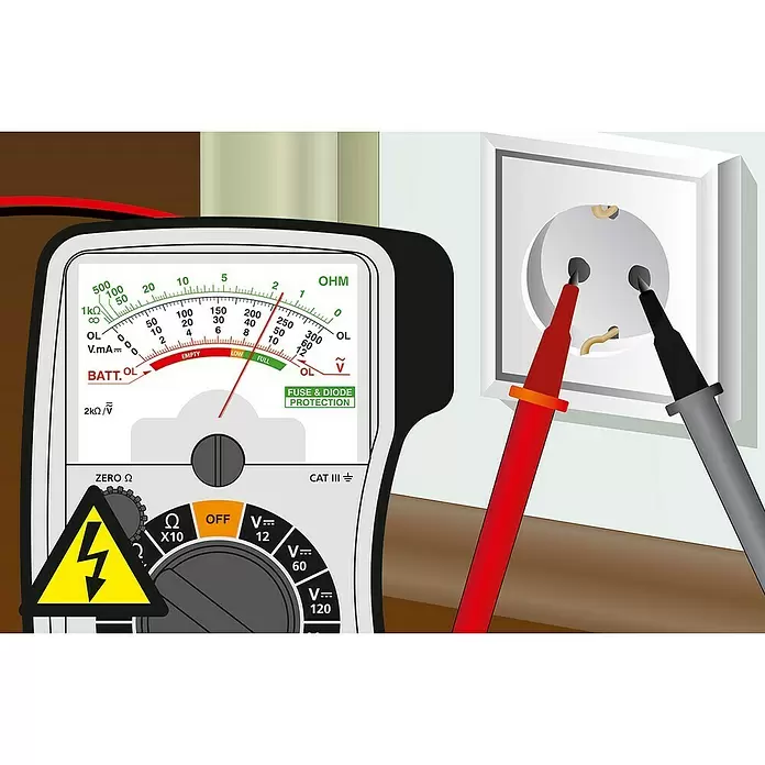 Laserliner Analog-Multimeter Home - 12 V - 300 V - Anwendungsbeispiel