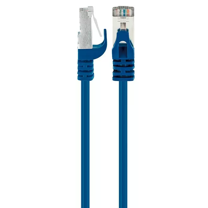 Schwaiger Netwerkkabel CAT8 S/FTP - Lengte: 2 m, Blauw, Tot 40 Gbit/s - Close-up