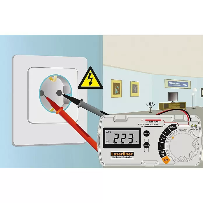 Laserliner Digital-Multimeter MultiMeter PocketBox -  - Anwendungsbeispiel