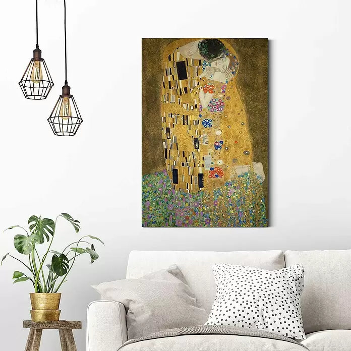 Decopanel - Gustav Klimt - The Kiss, B x H: 60 x 90 cm - Stimmungsaufnahme