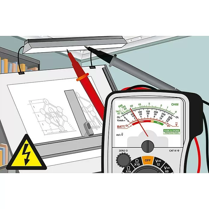 Laserliner Analog-Multimeter Home - 12 V - 300 V - Anwendungsbeispiel