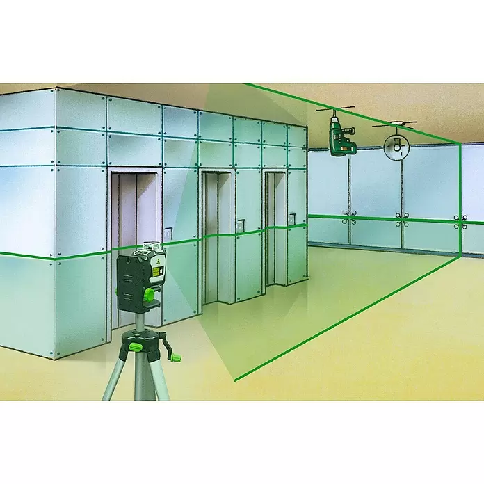 Laserliner Linienlaser CompactLine-Laser G360 Set - Max. Arbeitsbereich: 30 m - Anwendungsbeispiel