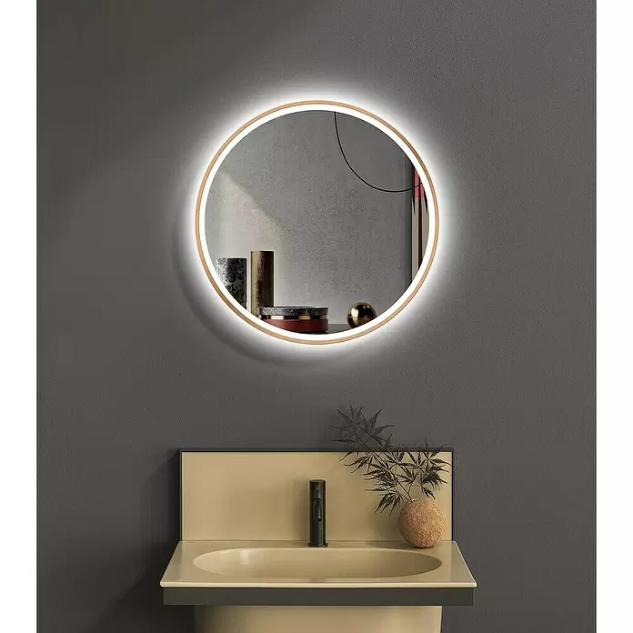 DSK LED-Lichtspiegel Desire - Durchmesser: 55 cm, Kupfer - Stimmungsaufnahme