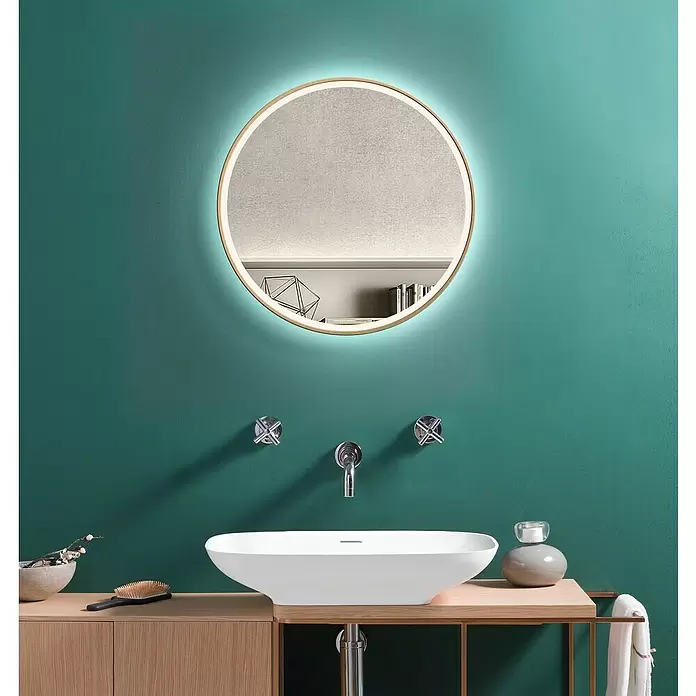 DSK LED-Lichtspiegel Desire - Durchmesser: 55 cm, Kupfer - Stimmungsaufnahme