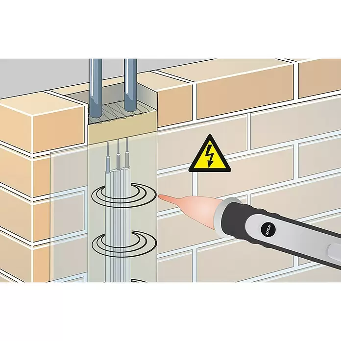 Laserliner Kontaktloser Spannungsprüfer ActiveFinder - 24 V - 1.000 V - Skizze