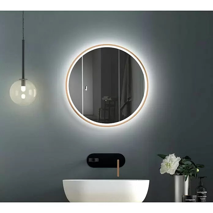 DSK LED-Lichtspiegel Desire - Durchmesser: 55 cm, Kupfer - Stimmungsaufnahme