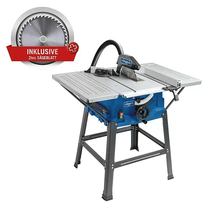 Scheppach Tischkreissäge HS100S - 2.000 W, Durchmesser Sägeblatt: 250 mm - Diagonale Ansicht