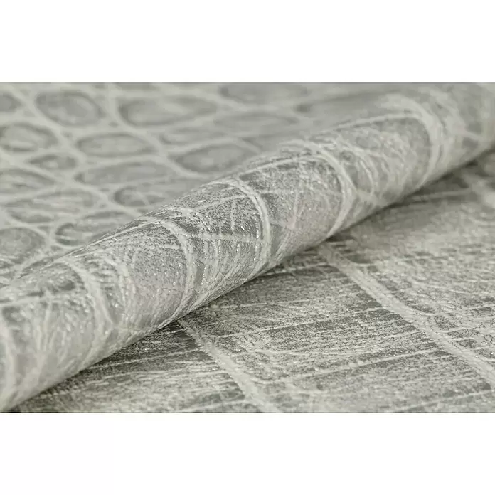 Rasch Mandalay Vliestapete Kroko - Grauglanz, Tieroptik, 10,05 x 0,53 m - Detailaufnahme
