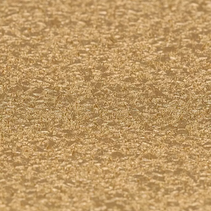 Rasch Berlin Vliestapete Muschel - Gold, Uni, 10,05 x 0,53 m - Detailaufnahme