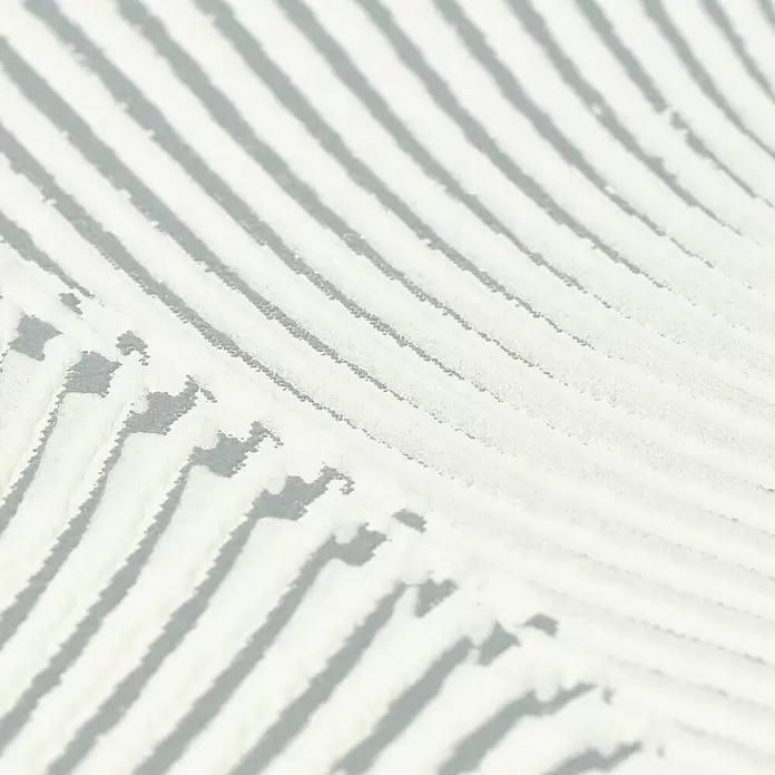 Rasch Yucatán Vliestapete - Weiß/Silber, Grafisch, 10,05 x 0,53 m - Detailaufnahme