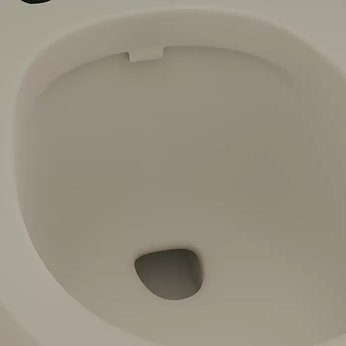 Feeling Zidna WC školjka - Bez ruba, Bez posebne glazure, Oblik ispiranja: Duboko, WC odvod: Vodoravno, Mat - Detaljan prikaz