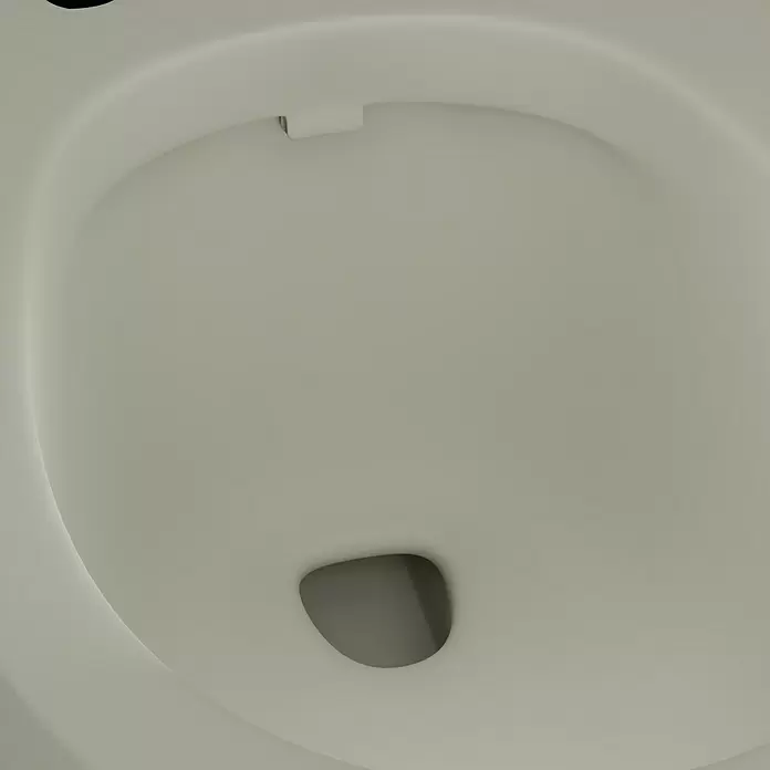 Feeling Zidna WC školjka - Bez ruba, Bez posebne glazure, Oblik ispiranja: Duboko, WC odvod: Vodoravno, Mat - Detaljan prikaz
