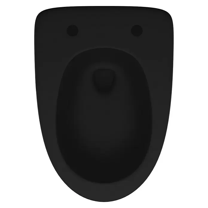 Feeling Zidna WC školjka - Bez ruba, Bez posebne glazure, Oblik ispiranja: Duboko, WC odvod: Vodoravno, Mat - Pogled s gornje strane