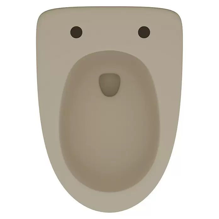 Feeling Zidna WC školjka - Bez ruba, Bez posebne glazure, Oblik ispiranja: Duboko, WC odvod: Vodoravno, Mat - Pogled s gornje strane