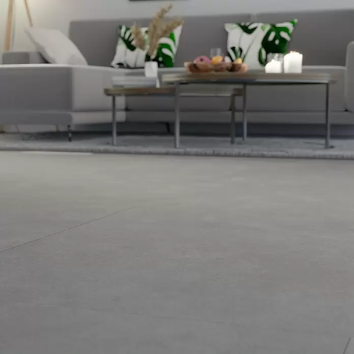 Feinsteinzeugfliese Arkety Slim - 59 x 120 cm, Grau, Matt - Stimmungsaufnahme