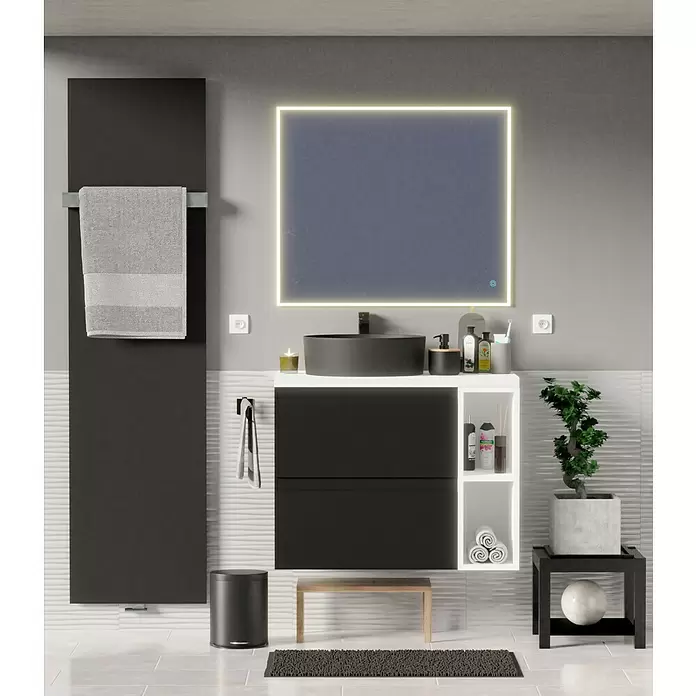 Decocer by Cinca Wandfliese Glow Onda - 25 x 55 cm, Weiß, Glänzend - Stimmungsaufnahme