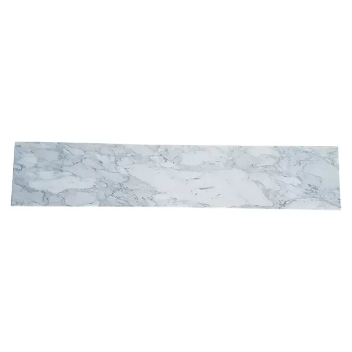 Fensterbank Carrara - Marmor, L x B x H: 250 x 25 x 2 cm, Weiß, Poliert - Draufsicht