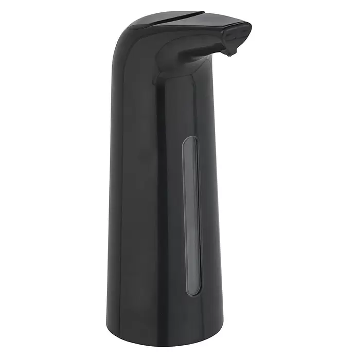 Wenko Desinfektionsmittelspender Larino - Polystyrol, Schwarz, 400 ml - Diagonale Ansicht
