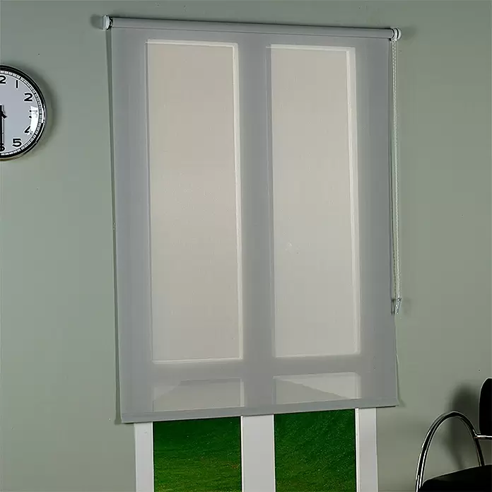 Estor enrollable screen 5% Zoe - An x Al: 120 x 250 cm, Blanco perla - Foto ambiente