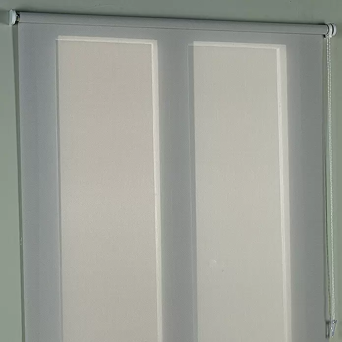 Estor enrollable screen 5% Zoe - An x Al: 120 x 250 cm, Blanco perla - Primer plano