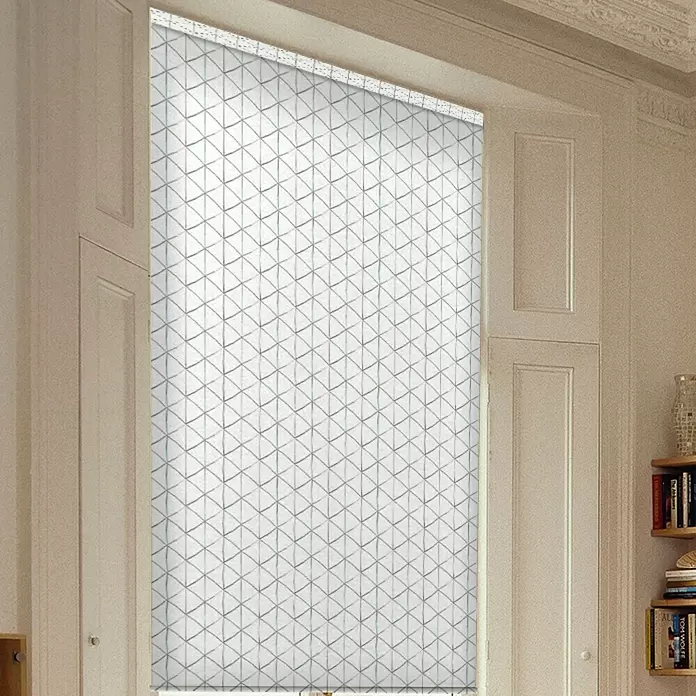 Estor enrollable Geométrico - An x Al: 150 x 190 cm, Blanco - Foto ambiente