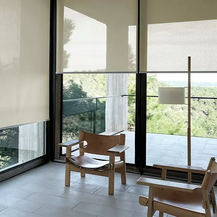 Estor enrollable screen 10% - An x Al: 105 x 250 cm, Lino - Foto ambiente