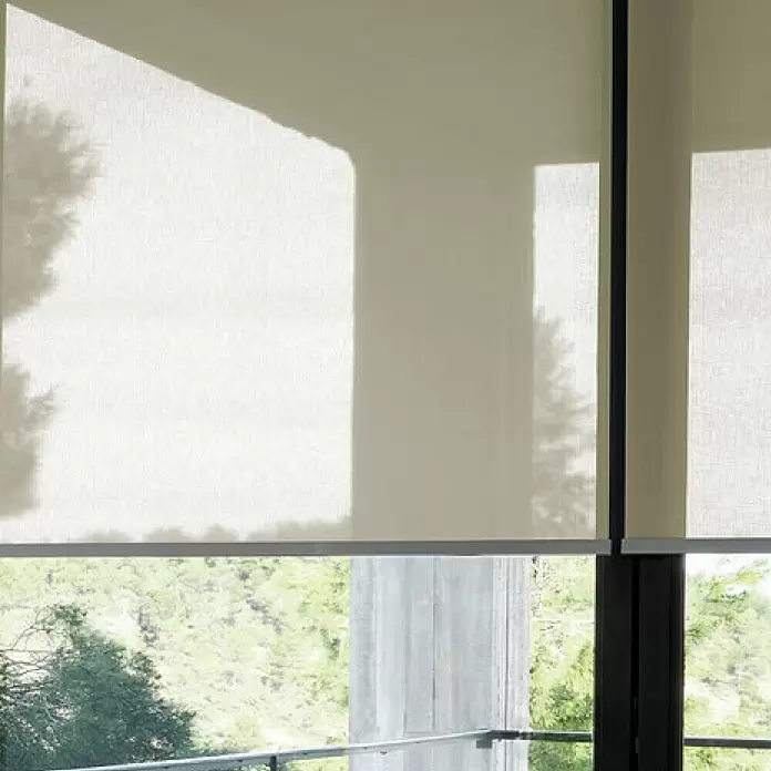 Estor enrollable screen 10% - An x Al: 105 x 250 cm, Lino - Primer plano