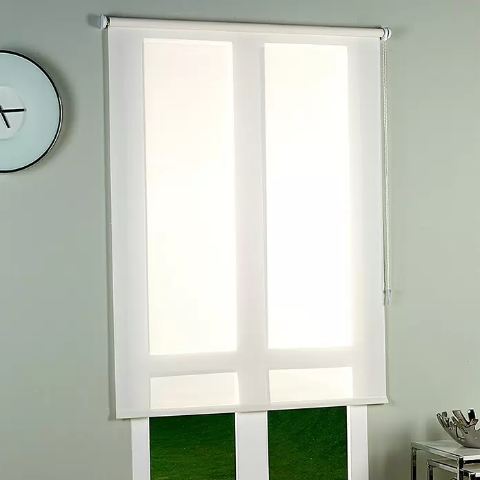 Estor enrollable screen 5% Zoe - An x Al: 120 x 250 cm, Blanco - Foto ambiente