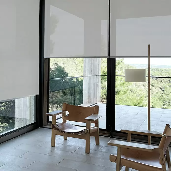 Estor enrollable screen 1% - An x Al: 120 x 250 cm, Gris - Foto ambiente