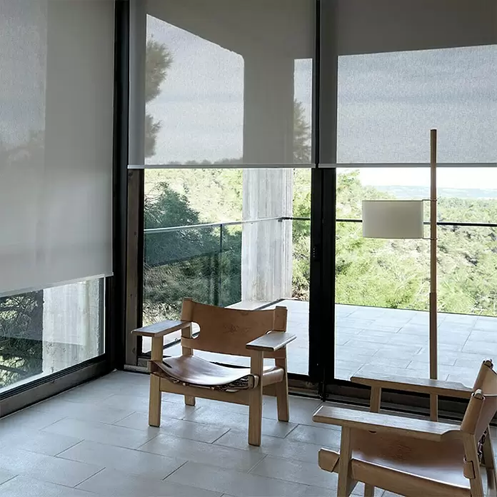 Estor enrollable screen 10% - An x Al: 120 x 250 cm, Gris - Foto ambiente