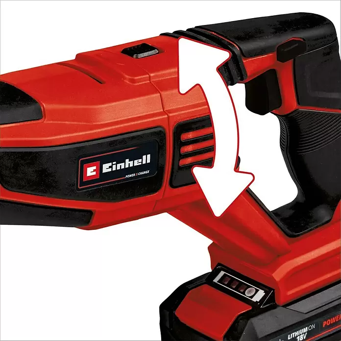Einhell Power X-Change Akumulatorska sabljasta pila - 18 V, Bez akumulatora, Broj udaraca u praznom hodu: 0 – 2.500 podizaja/min - Proizvod u upotrebi