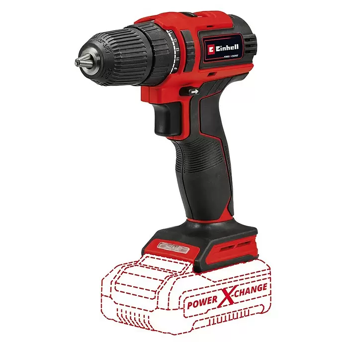 Einhell Power X-Change Akku-Bohrschrauber TE-CD 18/40 Li BL - Solo - 18 V, Ohne Akku, Leerlaufdrehzahl: 0 U/min - 1.450 U/min - Diagonale Ansicht