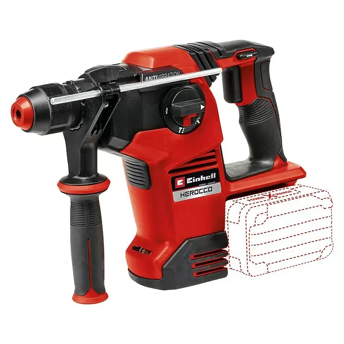 Einhell Power X-Change Akumulatorska udarna bušilica Herocco 36/28 - 36 V, Bez akumulatora, Broj okretaja pri praznom hodu: 0 okr/min - 1.100 okr/min, Jačina pojedinog udarca: 1,3 J - Dijagonalni pogled