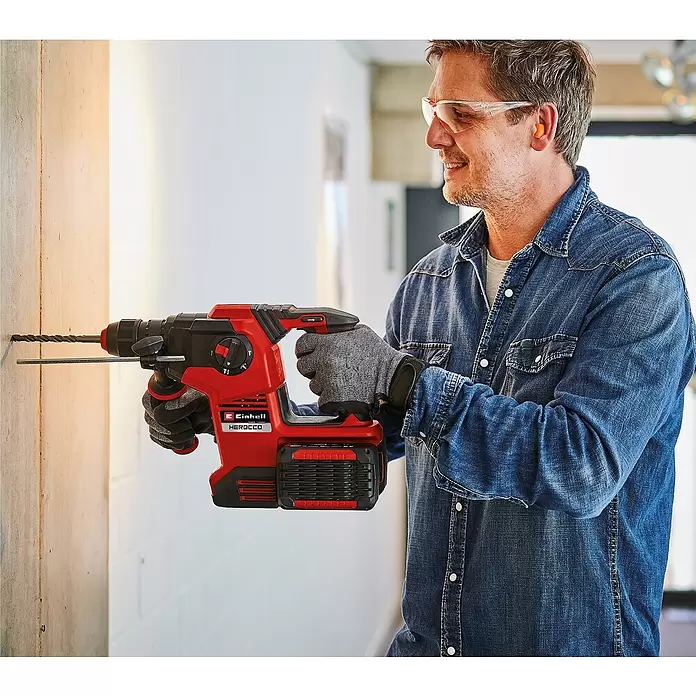 Einhell Power X-Change Akumulatorska udarna bušilica Herocco 36/28 - 36 V, Bez akumulatora, Broj okretaja pri praznom hodu: 0 okr/min - 1.100 okr/min, Jačina pojedinog udarca: 1,3 J - Proizvod u upotrebi