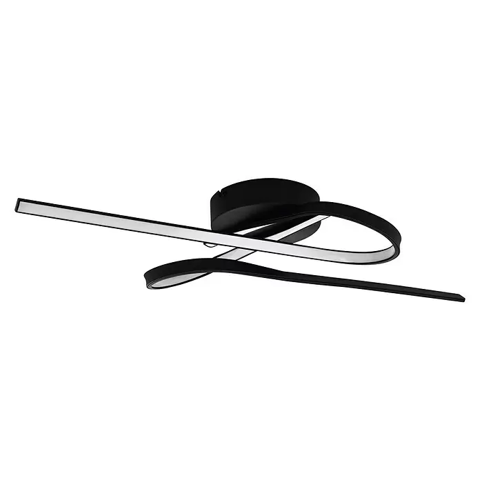 Eglo LED-Deckenleuchte SELVINA 1 - 19 W, L x B x H: 69 x 28 x 150 cm, Schwarz, Warmweiß - Diagonale Ansicht