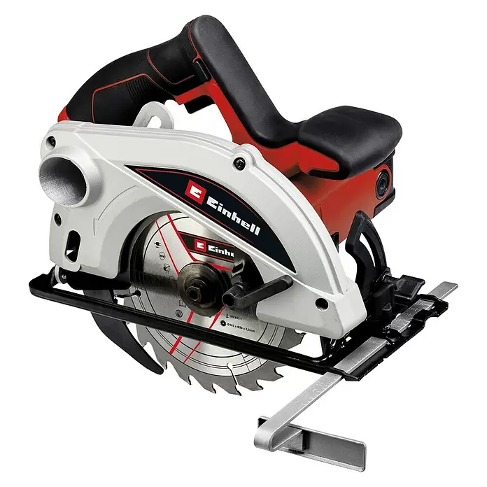 Einhell Sierra circular TC-CS 1250 - 1.250 W, Hoja de sierra: Ø 165 mm, Número de revoluciones de marcha en vacío: 0 r.p.m. - 5.500 r.p.m. - Vista angular
