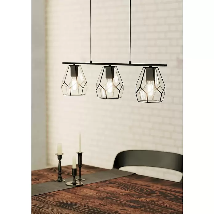Eglo Mardyke Pendelleuchte MARDYKE - 40 W, L x B x H: 77,5 x 14,5 x 110 cm - Stimmungsaufnahme