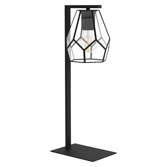 Eglo Mardyke Deko-Tischleuchte MARDYKE - 40 W, L x B x H: 19 x 15 x 50,5 cm, Schwarz, E27 - Diagonale Ansicht