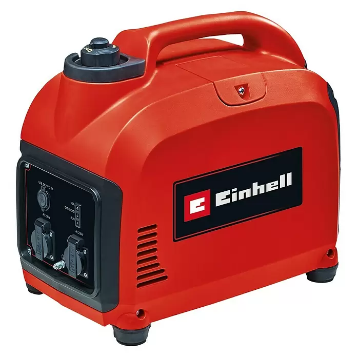 Einhell Inverter-Stromerzeuger TC-IG 2000 - 2.000 W, Tankvolumen: 4 l, Betriebsdauer: 5,3 h bei 66 % Last - Diagonale Ansicht