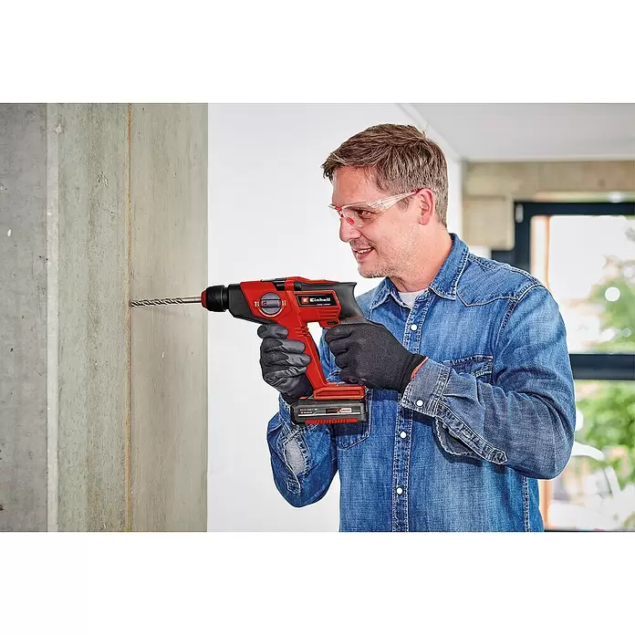 Einhell Power X-Change Akumulatorska udarna bušilica TE-HD 18/12 Li - Solo - Bez akumulatora, Broj okretaja pri praznom hodu: 0 okr/min - 1.300 okr/min, Jačina pojedinog udarca: 1,3 J - Proizvod u upotrebi