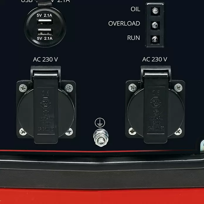Einhell Inverter-Stromerzeuger TC-IG 2000 - 2.000 W, Tankvolumen: 4 l, Betriebsdauer: 5,3 h bei 66 % Last - Detailaufnahme