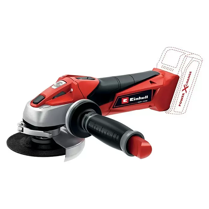 Einhell Power X-Change Akku-Winkelschleifer TE-AG 18/115 Li-SoloAcc - 18 V, Ohne Akku, Durchmesser Scheibe: 115 mm - Diagonale Ansicht