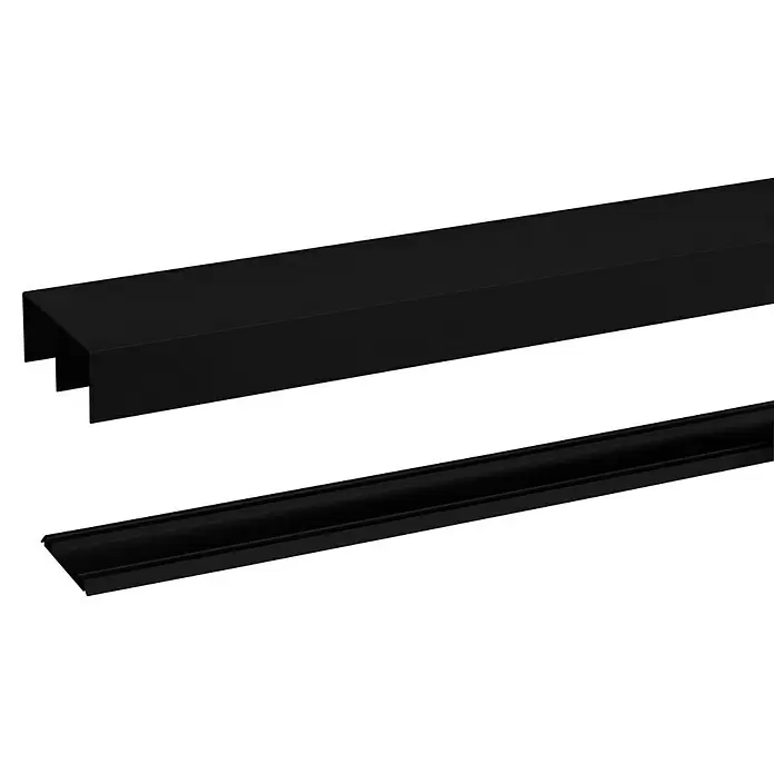 Storemax Railset R-40 voor schuifdeurkasten - 360 cm, Zwart - Close-up