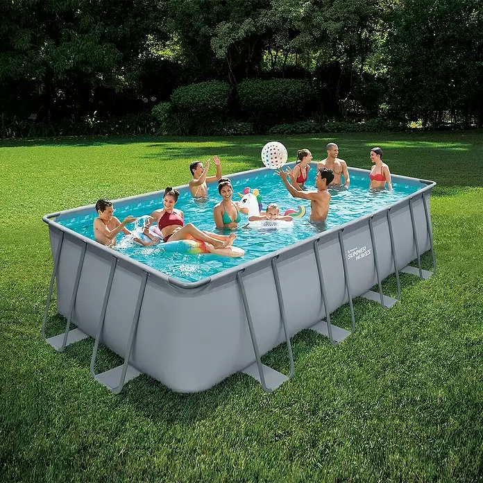 Frame-Pool-Set Summer Waves Elite - L x B x H: 549 x 274 x 132 cm, 17.871 l, Grau - Stimmungsaufnahme