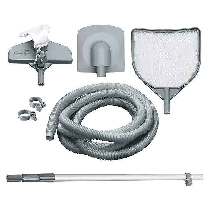 Frame-Pool-Set Summer Waves Elite - L x B x H: 549 x 274 x 132 cm, 17.871 l, Grau - Diagonale Ansicht