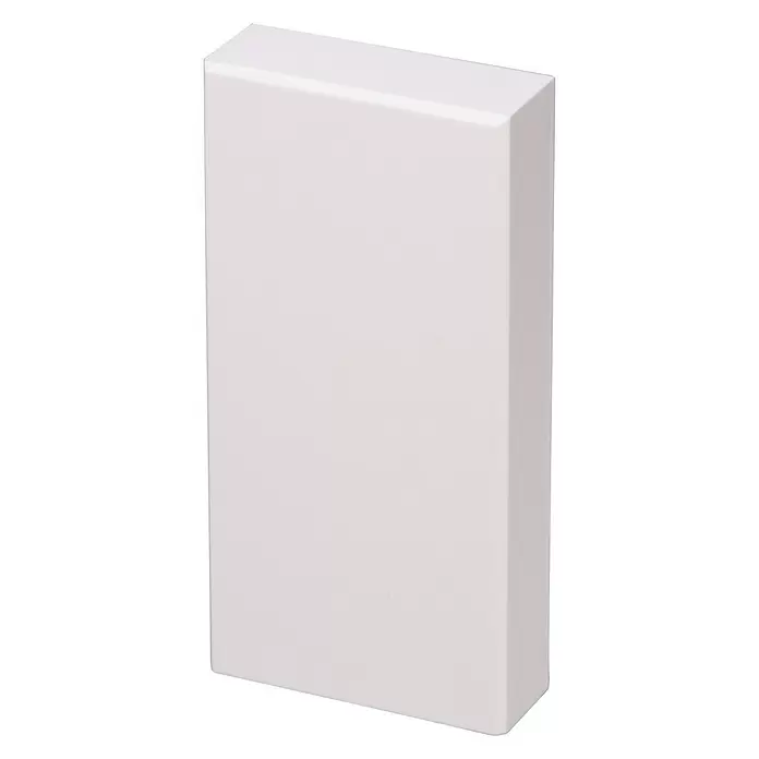 JéWé Vloerblok - 14,5 x 7,1 x 2,5 cm, Grenen, Zuiver wit - Diagonaal zicht