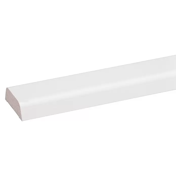 Koplat - 270 x 3,4 x 1,2 cm, Grenen, Wit - Close-up