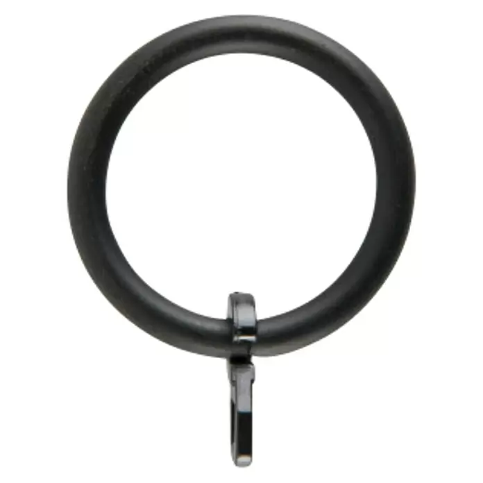 Anilla para cortinas Ferro wood gancho - Negro, 8 ud. - Vista frontal