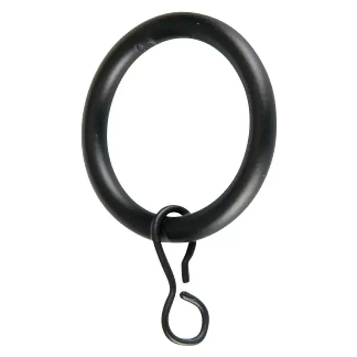Anilla para cortinas Colonial - 8 ud., 19 mm, Negro - Vista angular